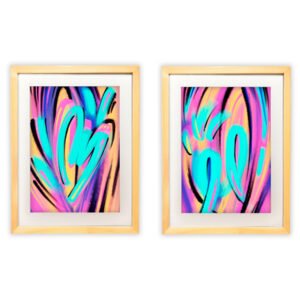 Dúo Abstractos Rosa y Melón